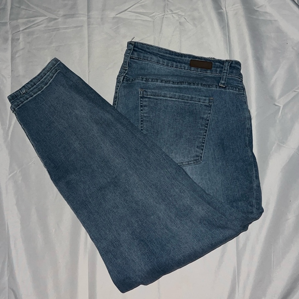 Kut from the Kloth Women's Light Jeans with Peekaboo Leopard Print Size 18W